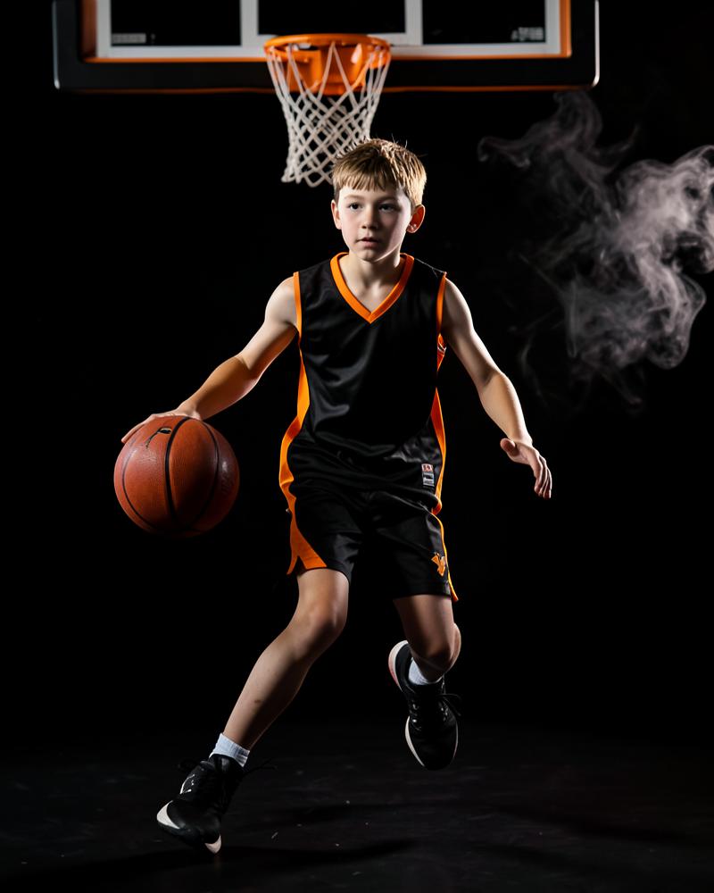 Young Tiger Cubs boys basketball athlete