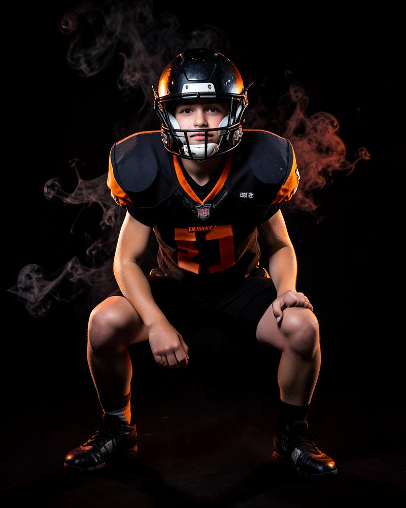 Young Tiger Cubs football athlete